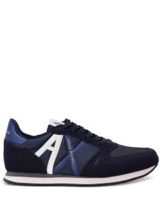 Armani Exchange baskets lacées AX à empiècements - Bleu