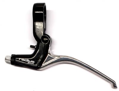 Radius remgreep rollerbrake links 4 vinger alu zilver/zwart