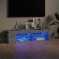 Tv-meubel met LED-verlichting 135x39x30 cm betongrijs - thumbnail