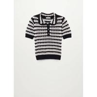 Mango gebreide top zwart/wit