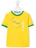 BOSS Kidswear t-shirt à logo Brazil imprimé - Jaune