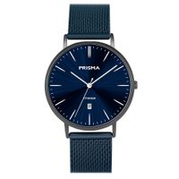 Prisma P.1488 Horloge titanium-staal donkerblauw 41 mm - thumbnail