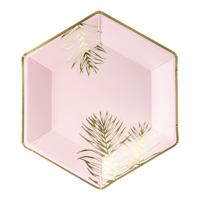 Borden roze-goud (6st) Leaves