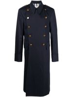 Vivienne Westwood manteau en coton biologique à boutonnière croisée - Bleu