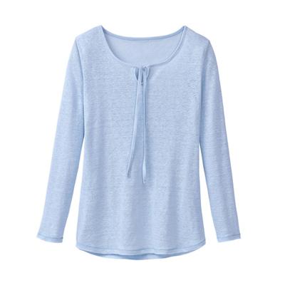 Linnen shirt, lichtblauw 44