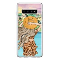 Samsung Galaxy S10 siliconen hoesje - Sunset girl