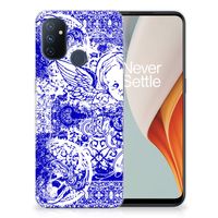 Silicone Back Case OnePlus Nord N100 Angel Skull Blauw