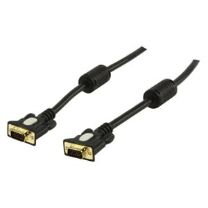 HQ HD15/HD15, 1.8m VGA kabel 1,8 m VGA (D-Sub) Zwart