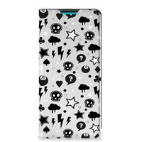 Mobiel BookCase Samsung Galaxy A73 Silver Punk - thumbnail