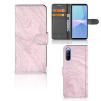 Sony Xperia 10 III Bookcase Marble Pink - Origineel Cadeau Vriendin - thumbnail