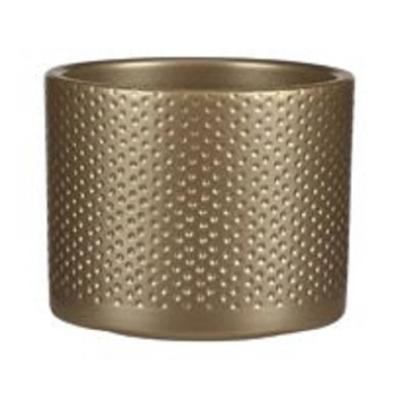 Mica Decorations Plantenpot - goud - relief - keramiek - 12 x 10 cm - Plantenpotten Mica Decorations Plantenpot - goud - relief - keramiek - 12 x 10 cm - Plantenpotten