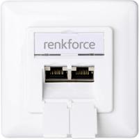 Renkforce RF-4697900 Netwerkdoos Opbouw (op muur) CAT 6 2 poorten Zuiver wit