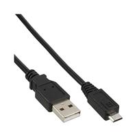 InLine 31715 Micro-USB 2.0-kabel, USB-A-stekker naar Micro-B-stekker, zwart, 1,5 m