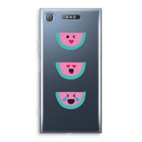 Smiley watermeloen: Sony Xperia XZ1 Transparant Hoesje