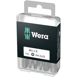 Wera 851/1 Z DIY SiS 05072400001 Kruis-bit PH 1 Gereedschapsstaal Gelegeerd, Taai D 6.3 10 stuk(s)