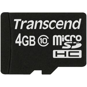 Transcend TS4GUSDC10 flashgeheugen 4 GB MicroSDHC NAND Klasse 10