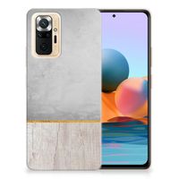 Xiaomi Redmi Note 10 Pro Bumper Hoesje Wood Concrete