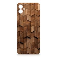 Stevig Telefoonhoesje voor Samsung Galaxy A04e Wooden Cubes