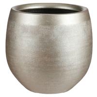 Mica Decorations Bloempot - goudkleurig - keramiek - 23 x 20 cm - Plantenpotten