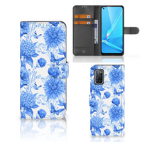 Hoesje voor OPPO A72 | OPPO A52 Flowers Blue - thumbnail