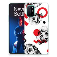 Silicone Back Case OnePlus 8T Skull Red - thumbnail