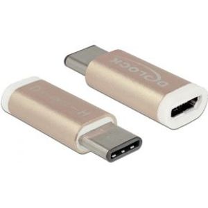 Delock 65677 Adapter USB 2.0 Micro-B female > USB Type-C 2.0 male koperachtig