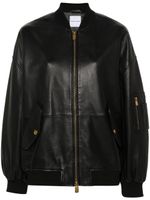 PINKO veste bomber en cuir - Noir