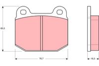 Remblokkenset, schijfrem TRW, u.a. fÃ¼r Opel, Vauxhall, Lotus, Ranger, Morgan