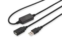 Digitus DA-73100-1 USB-kabel 10 m USB 2.0 USB A Zwart