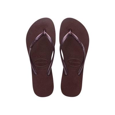 Havaianas Slim teenslippers donkerrood Havaianas Slim teenslippers donkerrood