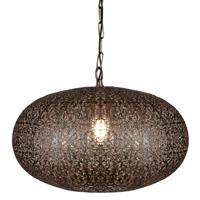 Searchlight Marokaanse stijl hanglamp Fretwork roodkoper 2672CU - thumbnail