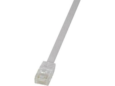 LogiLink CF2031U RJ45 Netwerkkabel, patchkabel CAT 6 U/UTP 1.00 m Wit Zeer flexibel 1 stuk(s)