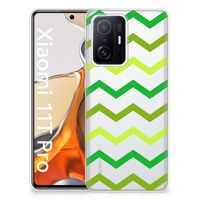 Xiaomi 11T | 11T Pro TPU bumper Zigzag Groen - thumbnail