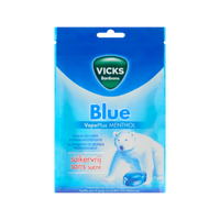 Vicks Bonbons Blue VapoPlus Menthol Suikervrij 72g bij Jumbo