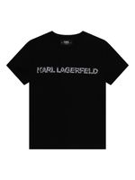 Karl Lagerfeld Kids t-shirt en coton biologique à logo imprimé - Noir - thumbnail