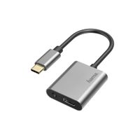 Hama Audio-adapter 2in1 USB-C-St. - 3,5-mm-jack/USB-C-aansl. Audio + Opladen - thumbnail