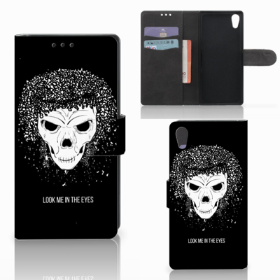 Telefoonhoesje met Naam Sony Xperia XA1 Skull Hair Telefoonhoesje met Naam Sony Xperia XA1 Skull Hair