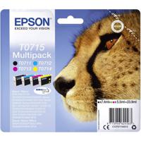 Epson Inktcartridge T0715 Origineel Combipack Zwart, Cyaan, Magenta, Geel C13T07154012 - thumbnail