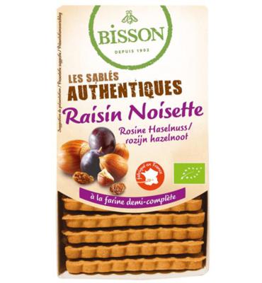 Bisson Bisson Zandkoekjes Hazelnoot/rozijn Authentiek Bio (175g)
