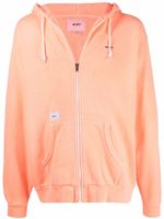 WTAPS hoodie zippé à logo brodé - Orange