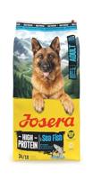 JOSERA Adult High Proteïne, zeevis (1 x 12,5 kg) | Premium droogvoer voor volwassen en sportieve honden | zalm & zoete aardappel | graanvrij & eiwitrijk | L-carnitine & taurine | 1 stuk
