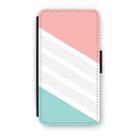 Strepen pastel: iPhone XS Flip Hoesje