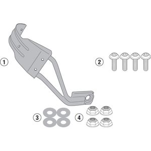 GIVI Bevestigingskit RM02 spatbord, Kettingbeschermer en voor de moto, RM7710KIT