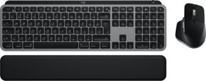 Logitech MX Keys S Combo for Mac toetsenbord Inclusief muis RF-draadloos + Bluetooth QWERTY US International Aluminium, Zwart