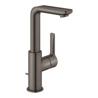 GROHE Lineare waterbesparende wastafelkraan l-size met waste met draaibare gegoten uitloop brushed hard graphite 23296AL1