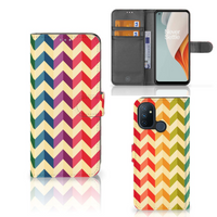 OnePlus Nord N100 Telefoon Hoesje Zigzag Multi Color