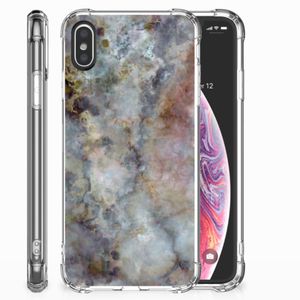 Apple iPhone X | Xs Anti-Shock Hoesje Marmer Grijs