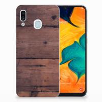 Samsung Galaxy A30 Bumper Hoesje Old Wood