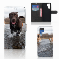 Huawei P30 Pro Telefoonhoesje met Pasjes Honden Labrador