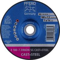 PFERD 62217628 E 180-7 ZIRKON SG CAST+STEEL Afbraamschijf gebogen Diameter 180 mm Boordiameter 22.23 mm Grijs/grauw sferoïdisch gietijzer, Staal, Gegoten staal - thumbnail